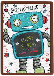 hoera gefeliciteerd robot