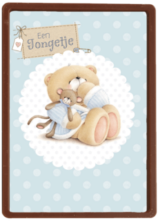 beer in blauww badjas