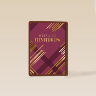 Stijlvolle rode kerstkaart