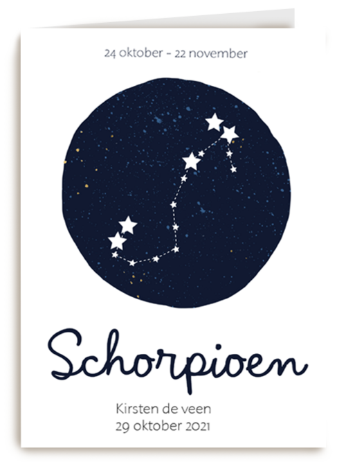 sterrenbeeld kaart schorpioen aanpasbare tekst