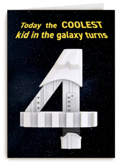 Star Wars verjaardagskaart 4 jaar