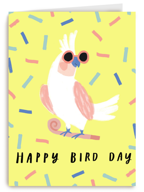 Verjaardagskaart man vrouw hip Happy Bird Day