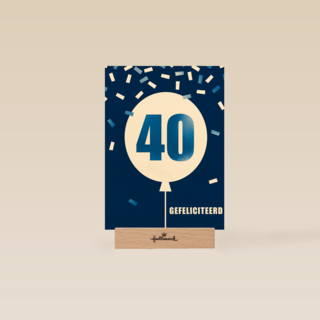 Verjaardagskaart leeftijden man 40 ballon