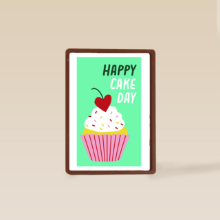 Verjaardagskaart Happy Cake Day Cupcake