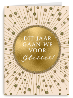 Kerstkaart dit jaar gaan we voor glitter