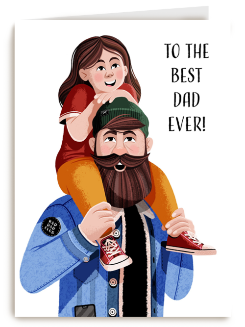 vaderdagkaart folio to the best dad ever