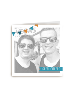 fotokaart vierkant foto vlaggen blauw