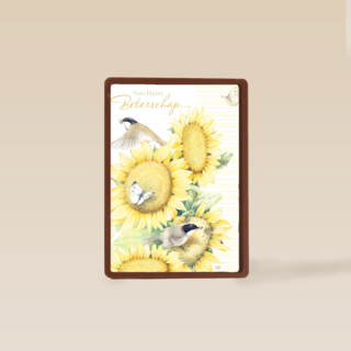 zonnebloemen met mus beterschap