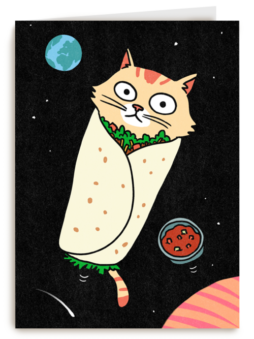 Grappige verjaardagskaart Purrito