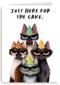 verjaardag kaart folio just here for the cake