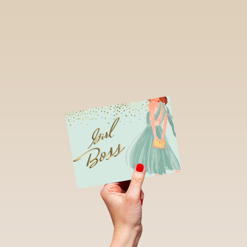 promotie kaart girl boss