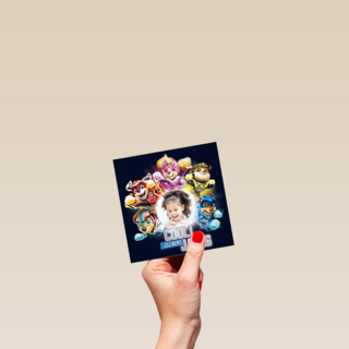 paw patrol verjaardagskaart met foto