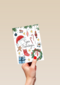 kerstkaart kerst items vrolijk design matia studio