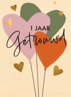 1 jaar getrouwd jubileum met ballonnen