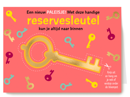 verhuisd kaart reservesleutel