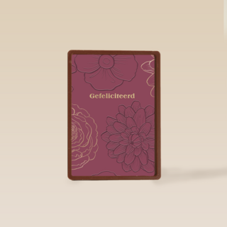 Stijlvolle verjaardagskaart bloemen