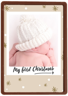 kerstkaart fotokaart baby my first christmas