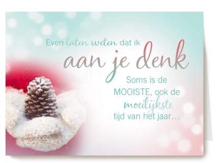 Kerstkaart tekst Ik denk aan je