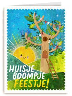 Kinderpostzegels - Huisje boompje feestje!