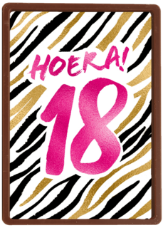 Verjaardagskaart Hoera 18 meisje vrouw
