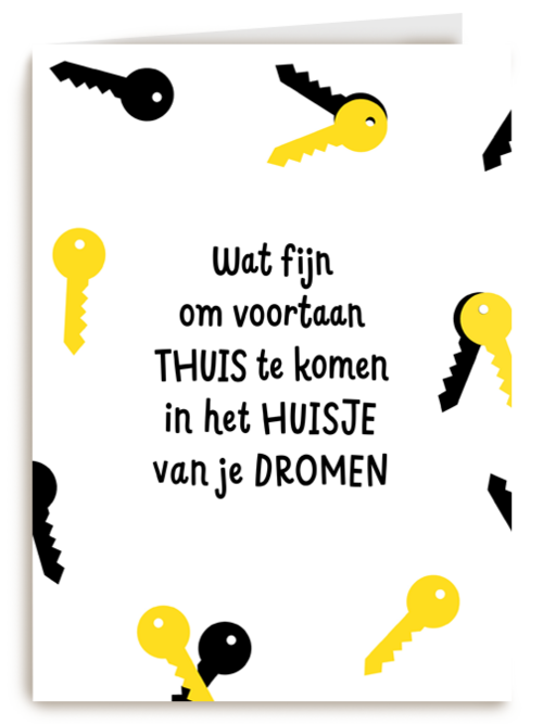 verhuisd kaart huisje van je dromen