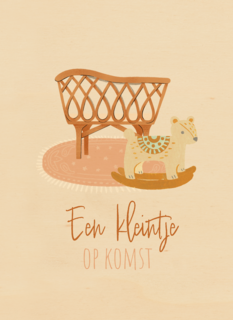 Zwangerschap kaart een kleintje op komst