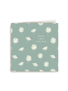 Condoleance kaart met bloemetjes