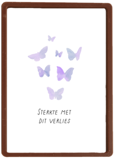 Condoleance kaart vlinders