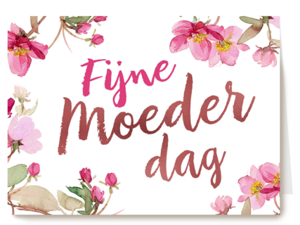 fijne moederdag bloemen roze