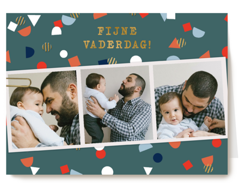 Fijne vaderdag fotokaart modern