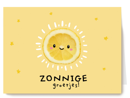 zomer kaart klassiek zonnige groetjes