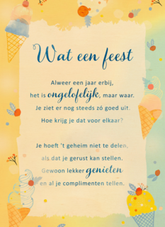 Verjaardagskaart wat een feest More than words