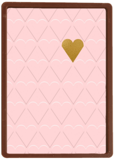 valentijnskaart stijlvol roze met gouden hart