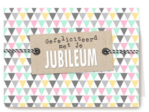 label jubileum pastel vlaggen