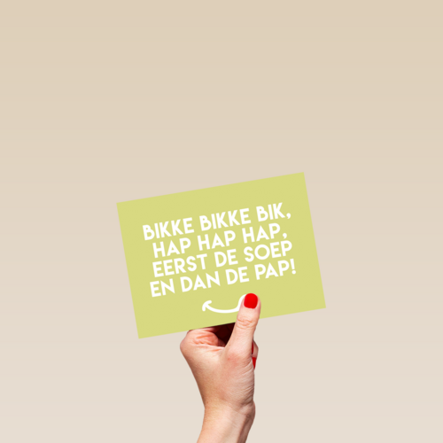 sporta op kamp kaart eerst de soep en dan de pap
