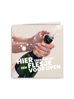 Hier trekken we een flesje voor open