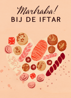 ramadan kaart Marhaba bij de iftar