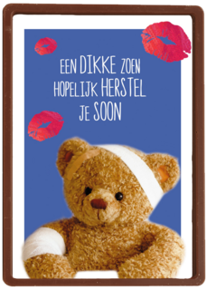 beterschapskaart beer een dikke zoen verband