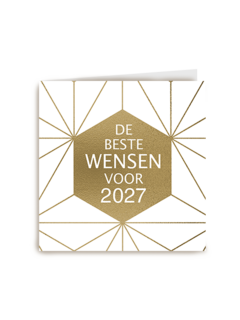 Nieuwjaar 2027 goud grafisch