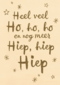 kerstkaart sterren Heel veel ho ho ho en meer hiep hiep hiep