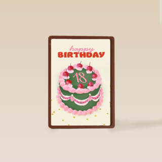 happy birthday cake with 18