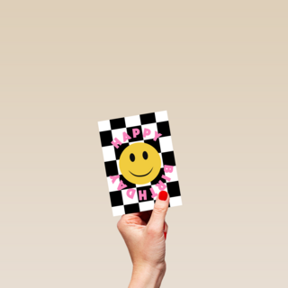 verjaardag kaart hip happy birthday smile