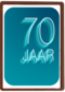 Verjaardagskaart 70 jaar blauw groen