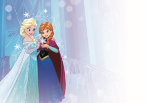 op kamp kaart met de mooie anna en elsa