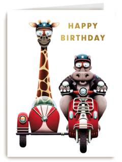 folio happy birthday from hippo and giraffe