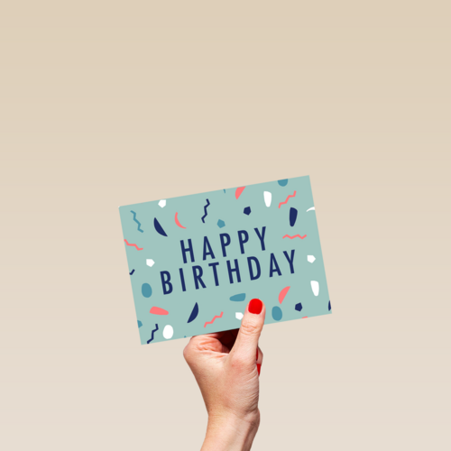 Happy Birthday met confetti