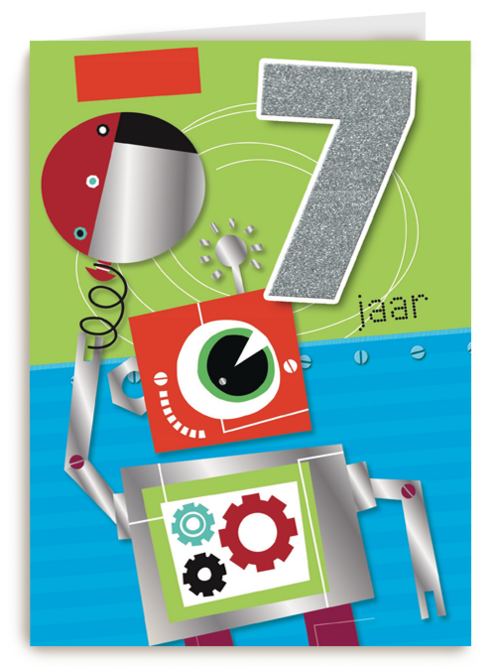 verjaardag leeftijden robot 7 jaar
