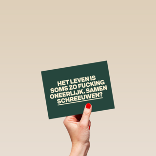 condoleance kaart andc het leven is soms zo fucking oneerlijk