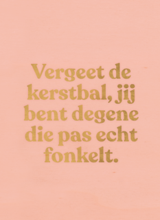 kerstkaart andc hip vergeet de kerstbal jij bent degene die fonkelt