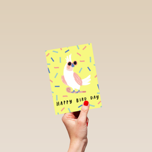 Verjaardagskaart man vrouw hip Happy Bird Day